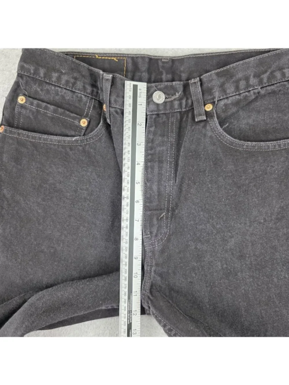 Levi's 505 Jeans Mens 33x30 Black Regular Fit Straight Denim Red Tab 1999